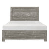 Adia Modern Queen Bed Panel Headboard and Footboard Textured Gray Veneer BM295543