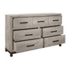 Deena 59 Inch 7 Drawer Wide Dresser Metal Handles Two Toned Light Gray By Casagear Home BM295544