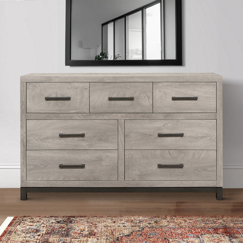 Deena Dresser | 59" | 7 Drawers | Light Gray | 2 Tone