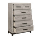 Deena Tall Dresser | 49" | 6 Drawers | Light Gray | Metal Handles