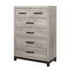 Deena Tall Dresser | 49" | 6 Drawers | Light Gray | Metal Handles