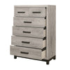 Deena Tall Dresser | 49" | 6 Drawers | Light Gray | Metal Handles