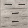 Deena Tall Dresser | 49" | 6 Drawers | Light Gray | Metal Handles