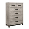 Deena Tall Dresser | 49" | 6 Drawers | Light Gray | Metal Handles