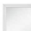 Ani 37 Inch Modern Rectangular Accent Mirror Faux Wood Veneer Frame White By Casagear Home BM295550