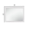 Ani Accent Mirror | 37" | Rectangular | Faux Wood Frame | White