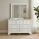 Ani Accent Mirror | 37" | Rectangular | Faux Wood Frame | White