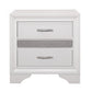 Ani 26 Inch Modern 2 Drawer Nightstand Hidden Jewelry Drawer White Frame By Casagear Home BM295558