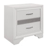 Ani Nightstand | 26" | 2 Drawers | Jewelry Storage | White Frame