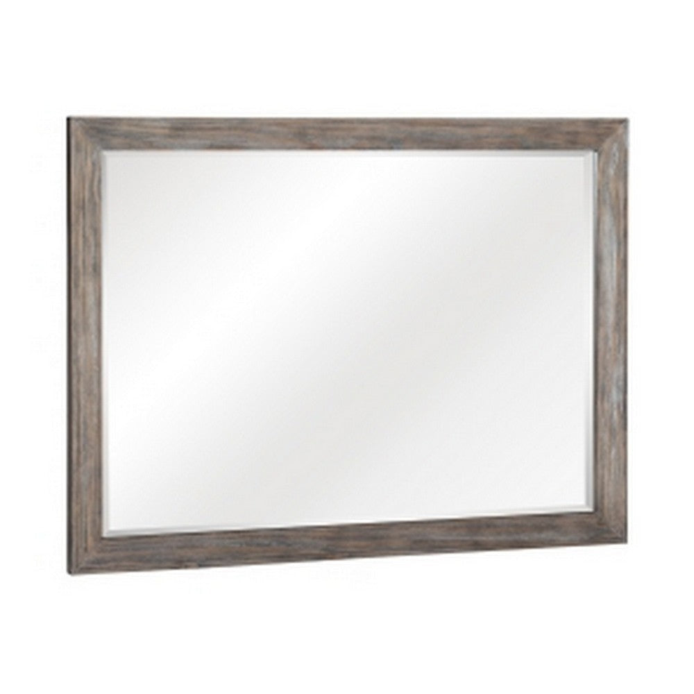 Cady 50 Inch Classic Accent Mirror Recessed Picture Frame Molding Gray By Casagear Home BM295568