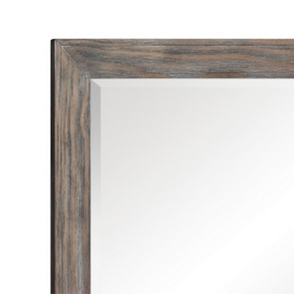 Cady 50 Inch Classic Accent Mirror Recessed Picture Frame Molding Gray By Casagear Home BM295568