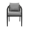 Nyla Dining Chair Set of 2 | 22’’ | Wicker | Black Aluminum | Gray BM295611