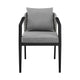 Nyla Dining Chair Set of 2 | 22’’ | Wicker | Black Aluminum | Gray BM295611