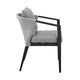 Nyla Dining Chair Set of 2 | 22’’ | Wicker | Black Aluminum | Gray BM295611