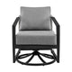 Nyla Swivel Lounge Chair | 28’’ | Wicker Back | Black Frame BM295622