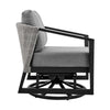 Nyla Swivel Lounge Chair | 28’’ | Wicker Back | Black Frame BM295622