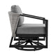 Nyla Swivel Lounge Chair | 28’’ | Wicker Back | Black Frame BM295622