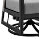 Nyla Swivel Lounge Chair | 28’’ | Wicker Back | Black Frame BM295622