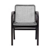 Tye Dining Chair | 25" | Gray Rope Seat | Dark Eucalyptus Wood