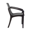 Tye Dining Chair | 25" | Gray Rope Seat | Dark Eucalyptus Wood