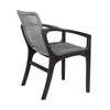 Tye Dining Chair | 25" | Gray Rope Seat | Dark Eucalyptus Wood