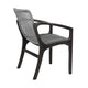 Tye Dining Chair | 25" | Gray Rope Seat | Dark Eucalyptus Wood