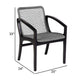 Tye Dining Chair | 25’’ | Gray Rope Seat | Dark Eucalyptus Wood BM295637