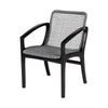 Tye Dining Chair | 25" | Gray Rope Seat | Dark Eucalyptus Wood