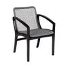 Tye Dining Chair | 25" | Gray Rope Seat | Dark Eucalyptus Wood