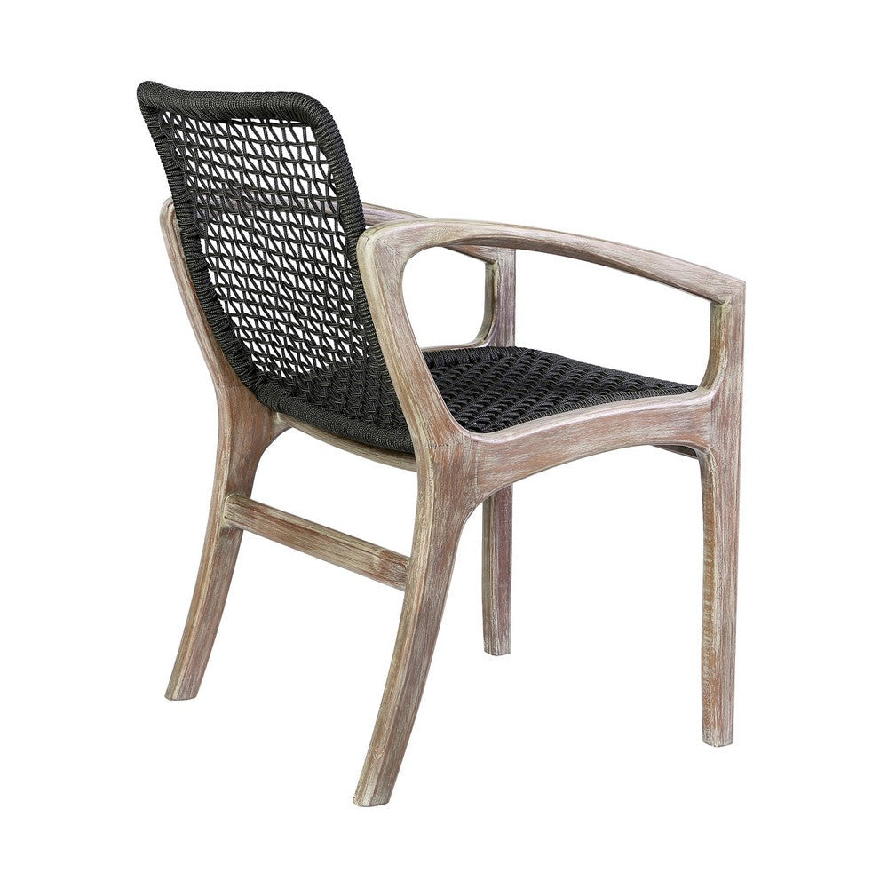 Tye Dining Chair | 25’’ | Dark Gray Rope Seat | Light Eucalyptus BM295641