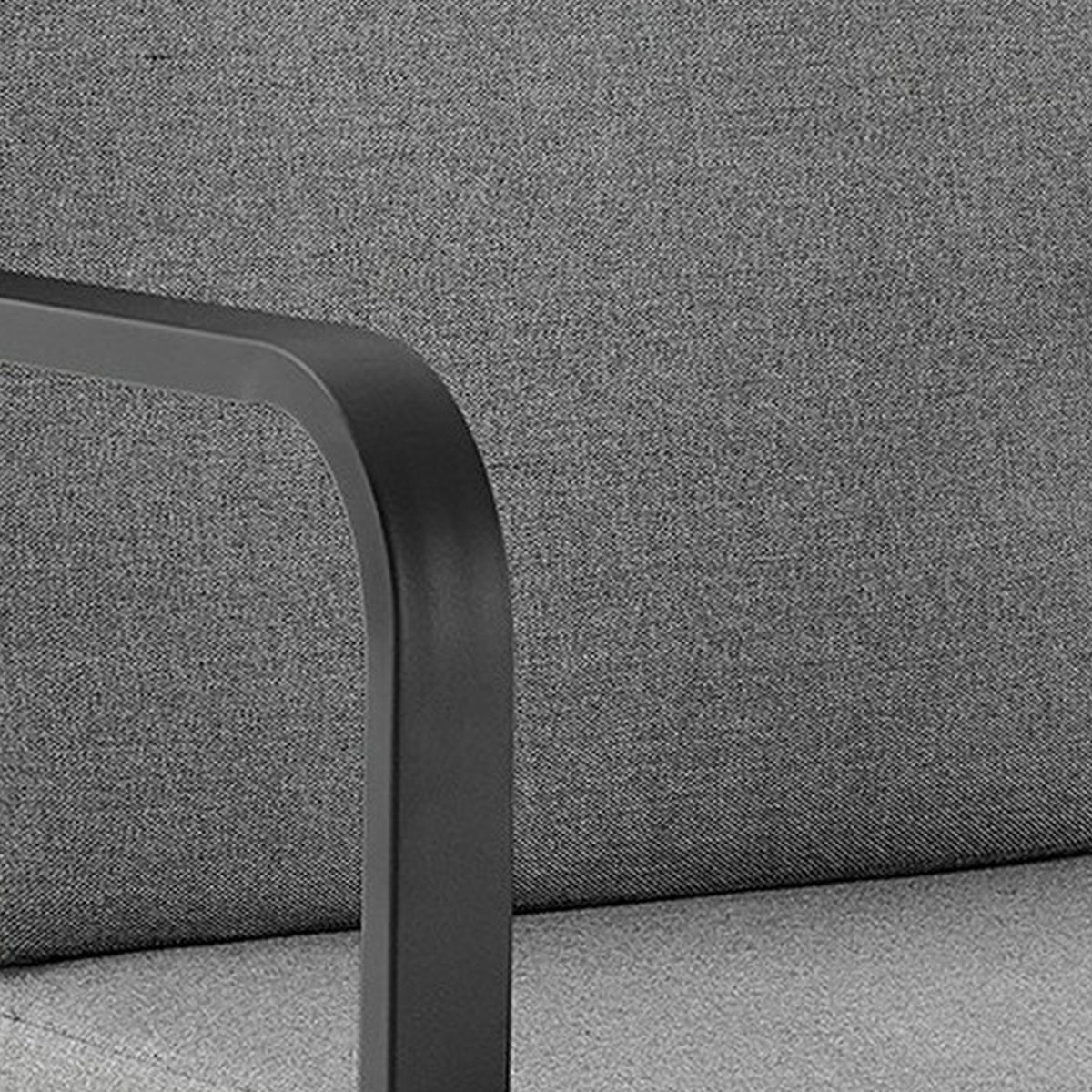 Faye Patio Barstool | 30" | Gray Cushion | Black Aluminum Frame