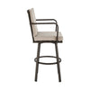 Faye Patio Barstool | 30’’ | Beige Cushion | Brown Aluminum Frame BM295680