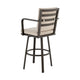 Faye Patio Barstool | 30’’ | Beige Cushion | Brown Aluminum Frame BM295680