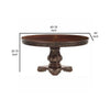 Ellie Dining Table | 60–76" | Round Extendable | Cherry Brown