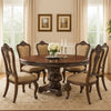 Ellie Dining Table | 60–76" | Round Extendable | Cherry Brown