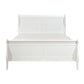 Gage Traditional California King Size Sleigh Bed Wood Frame Crisp White By Casagear Home BM295812