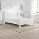 Gage Sleigh Bed | California King | Wood Frame | Crisp White
