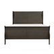 Gage Traditional Full Size Sleigh Bed Wood Frame Smooth Dark Gray Finish BM295814