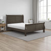 Gage Traditional Full Size Sleigh Bed, Wood Frame, Smooth Dark Gray Finish