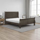 Gage Traditional Full Size Sleigh Bed, Wood Frame, Smooth Dark Gray Finish