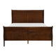 Gage Traditional Queen Sleigh Bed Wood Frame Rich Brown Cherry Finish By Casagear Home BM295816