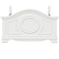 Lilya Traditional Twin Size Bed Bead Molding and Shell Motif Crisp White By Casagear Home BM295824