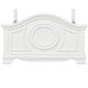 Lilya Traditional Twin Size Bed Bead Molding and Shell Motif Crisp White By Casagear Home BM295824