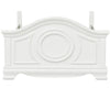 Lilya Traditional Twin Size Bed Bead Molding and Shell Motif Crisp White By Casagear Home BM295824