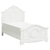 Lilya Full Bed | Bead Molding | Shell Motif | Crisp White
