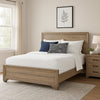 Queen Bed | Contemporary | Panel Headboard | Natural Brown Wood