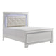 Noah Queen Bed | Crystal Tufted Headboard | LED Backlit | White