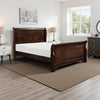 Queen Sleigh Bed | Transitional | Dark Cherry Wood Frame