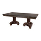 Finn 84-112 Inch Traditional Extendable Dining Table Dual Pedestal Brown By Casagear Home BM295847