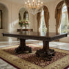 Finn Dining Table | 84–112" | Extendable | Dual Pedestal | Brown